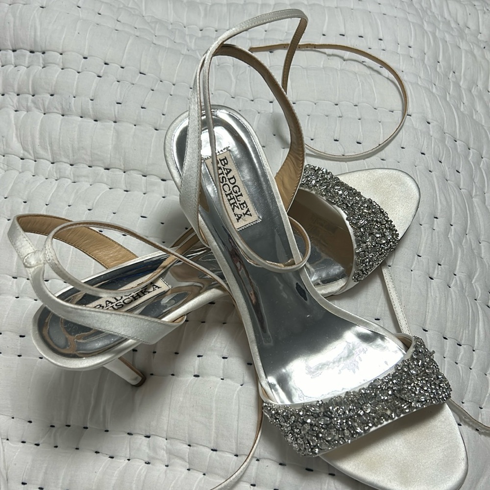 Jen Ankle Wrap Embellished Heels